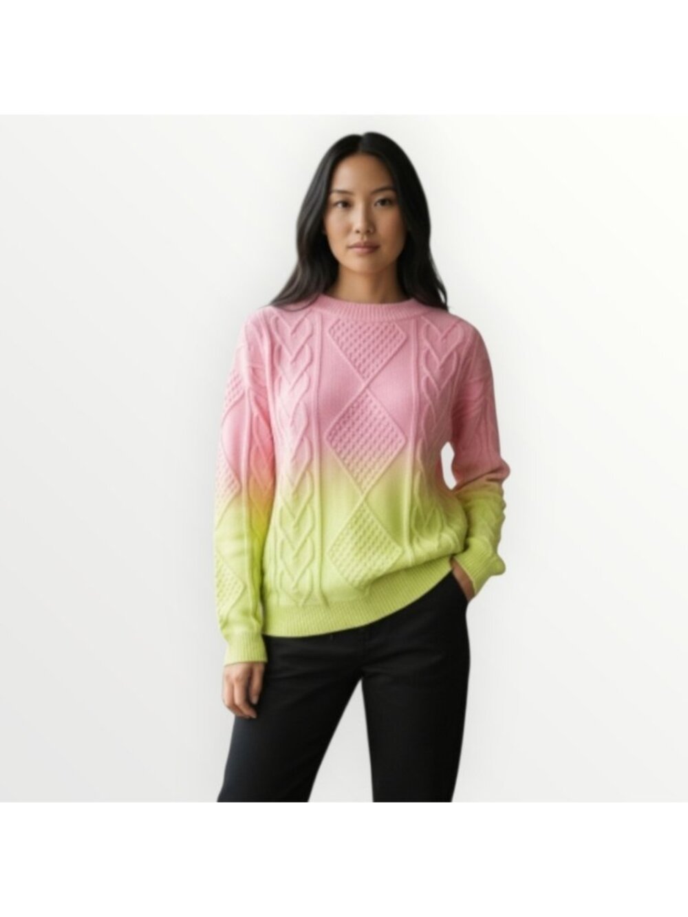 525 America Cable Knit Ombre Sweater size XS